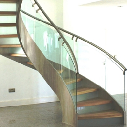 Modern curved staircase