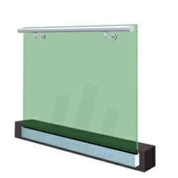 U base laminated glass railing