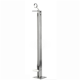 Stainless steel fence post
