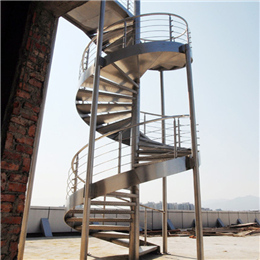 Outdoor spiral staircase