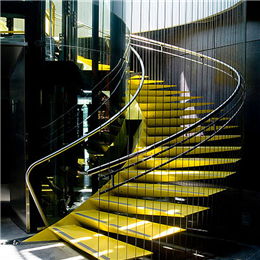 Steel floating stairs