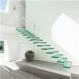 Wall mounted floating stairs
