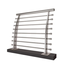 Horizontal rod railing