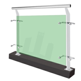 Glass deck railing
