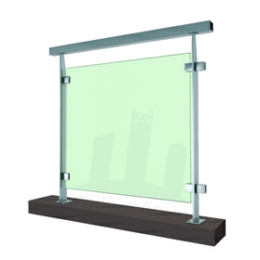 Glass railing system for decks