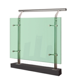 Glass panel railing