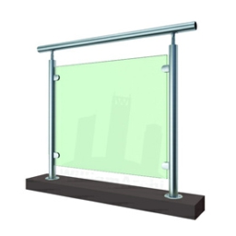 Internal glass balustrade