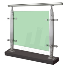 Tempered glass railing