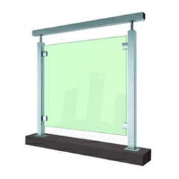 Stainless steel glass balustrade