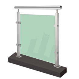 Modern glass railing
