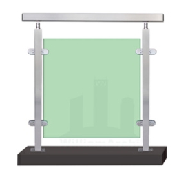 Tempered glass deck railing