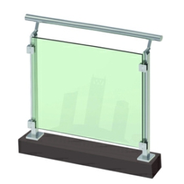 Glass banister railing