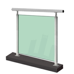 Outdoor glass fence