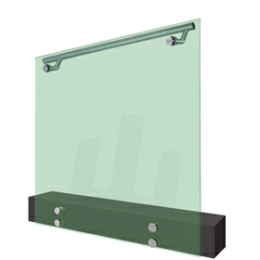 Standoff glass guardrail