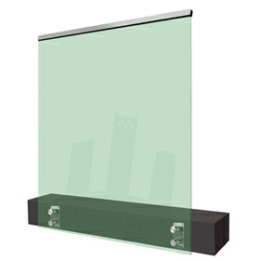 Twins standoff glass railing