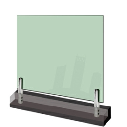 Core drill framless glass balustrade