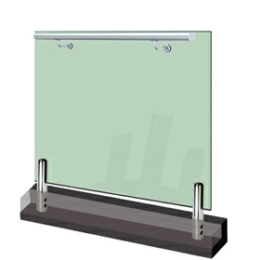 Core drill spigot glass balustrade