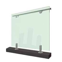 Glass spigot pool railing