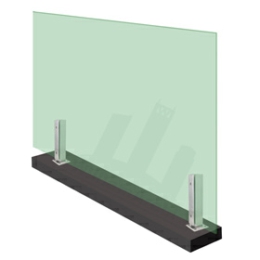 Framless spigot glass fence