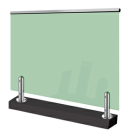 Spigot glass pool railing