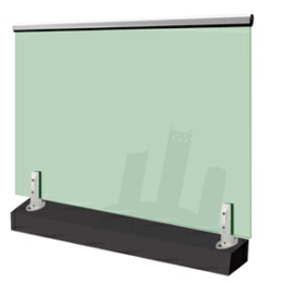 Spigot framless glass railing