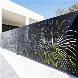 Laser cut metal fence panels