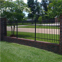 Black wrought iron fence