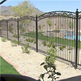 Antique wrought iron fence