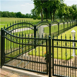 Wrought iron garden railings