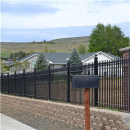 Modern wrought iron fence