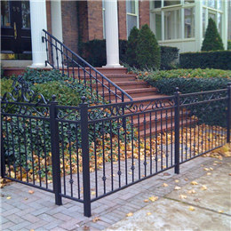 Low wrought iron fence