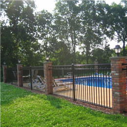 Wrought iron look fence