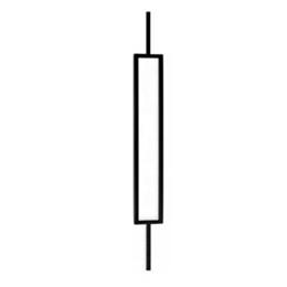 Rectangle wrought iron baluster