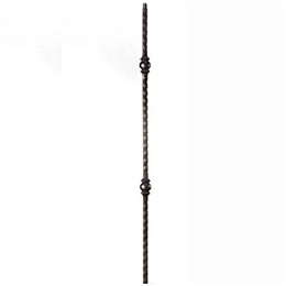 Black wrought iron spindles