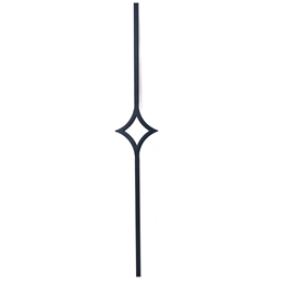Black wrought iron balusters