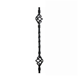 Black wrought iron stair spindles
