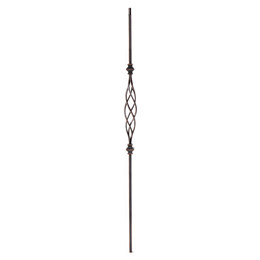 Decorative wrought iron balusters