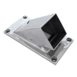 Square handrail wall connector