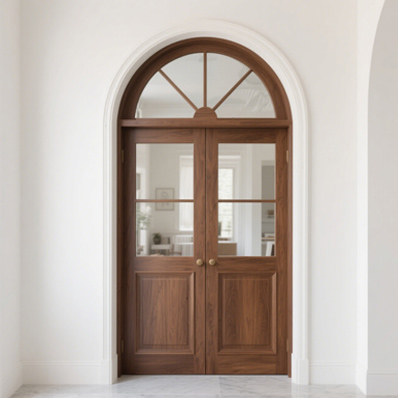 Walnut entry door