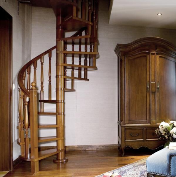 solid wood spiral staircase