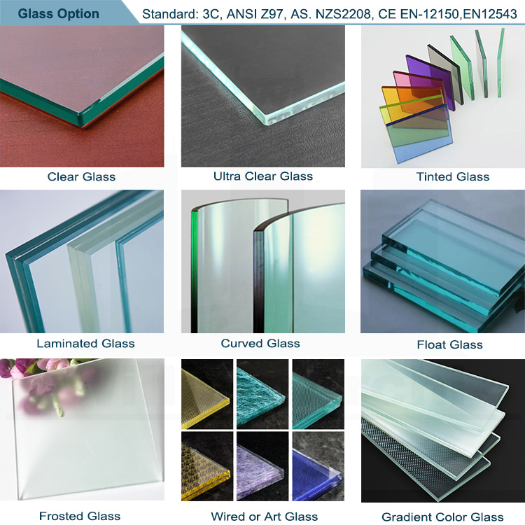 u channel railing glass